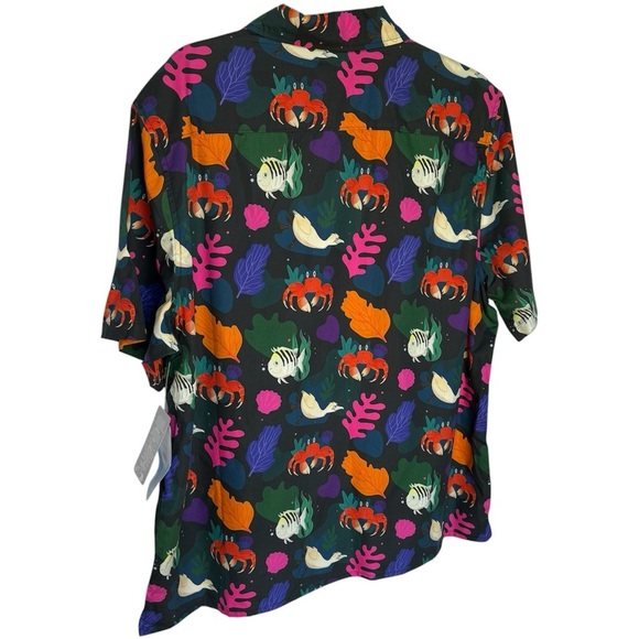 Disney The Little Mermaid Woven Shirt button up Live Action Film Hawaiian shirt - Picture 9 of 9